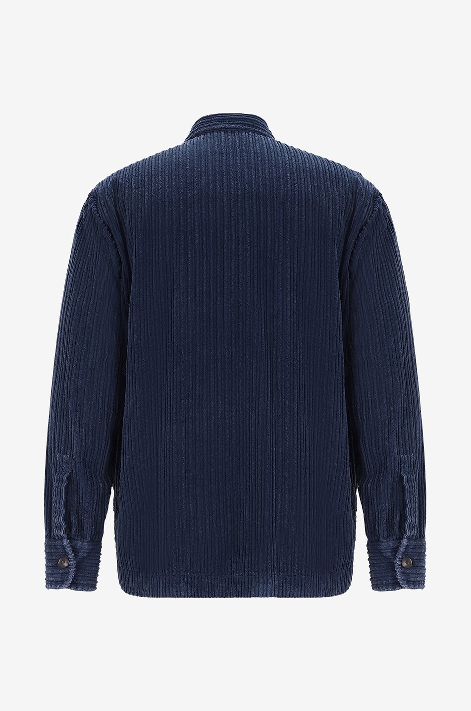 TINTORIA MATTEI Surchemise en velours côtelé épais Homme BLEU MOYEN 2