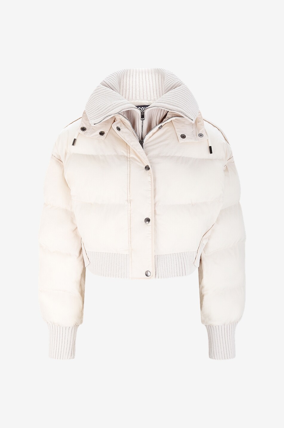 La doudoune Caraco cropped puffer jacket with knit