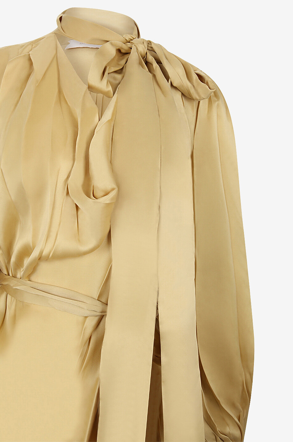 ZIMMERMANN Robe midi en soie à lavallière Silk Billow Femme DORE 3