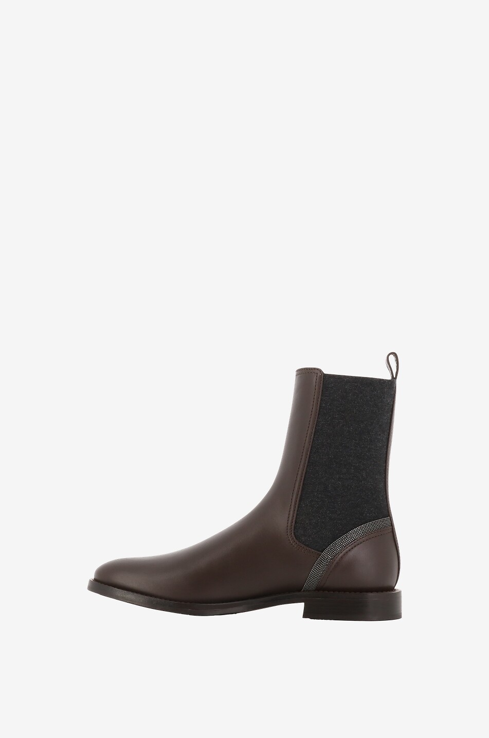 BRUNELLO CUCINELLI Chelsea-Stiefeletten Soft Shiny Damen DUNKELBRAUN 3