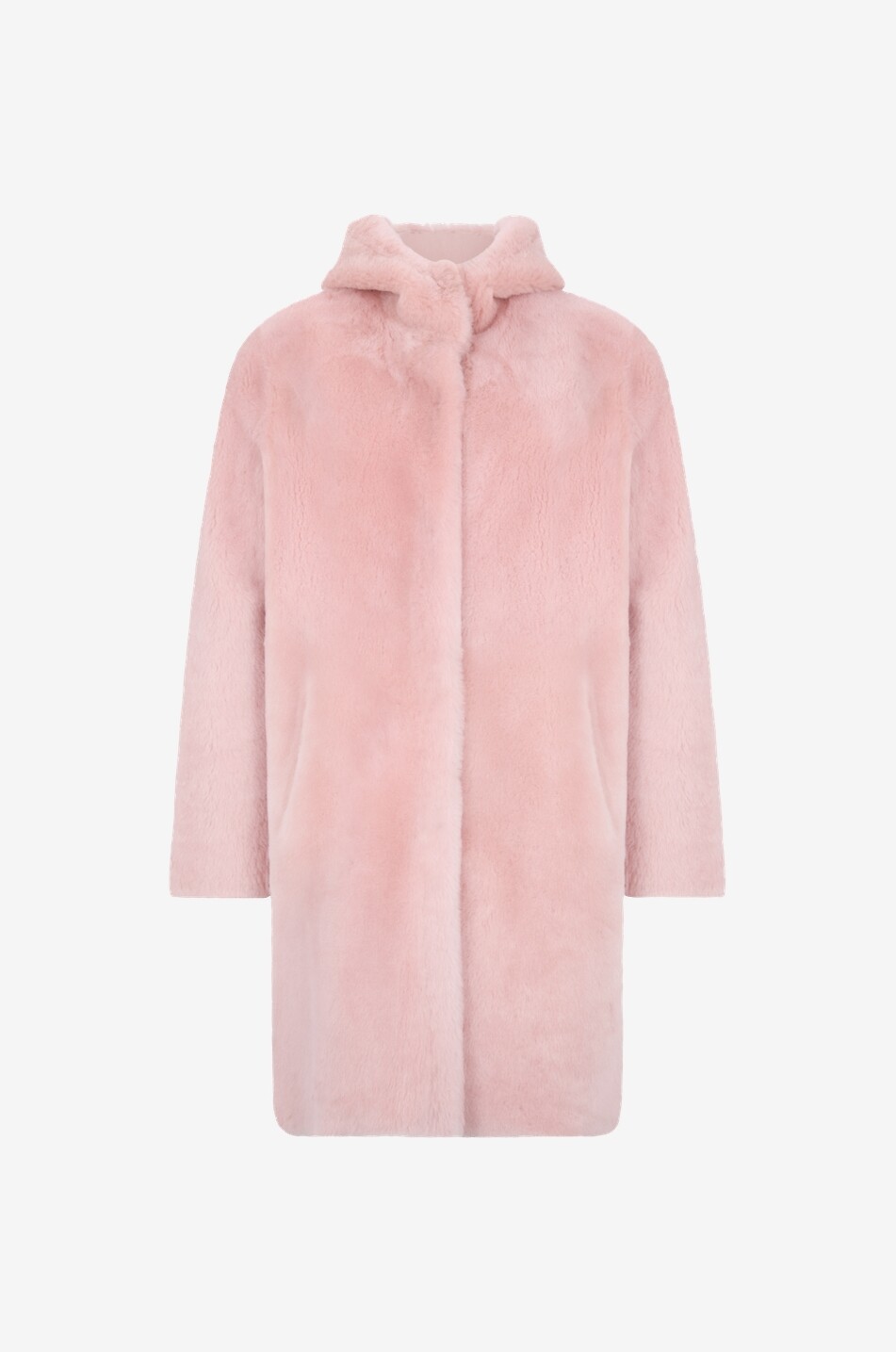 Sama reversible shearling hooded coat