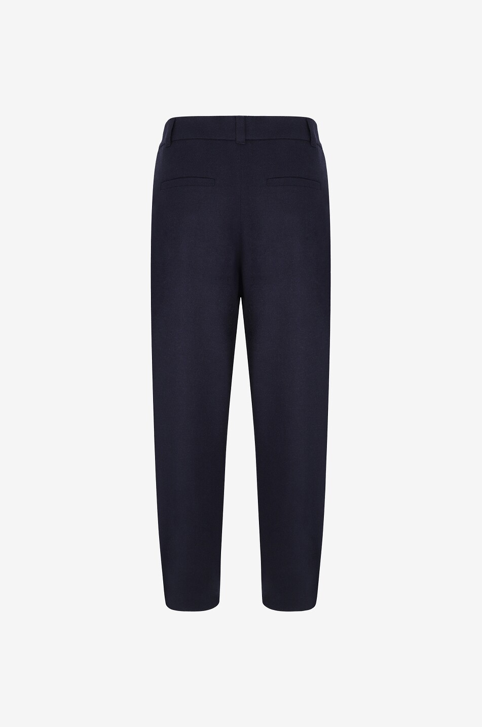 BRUNELLO CUCINELLI Tailored cropped carrot trousers in cashmere jersey Women DARK BLUE 2