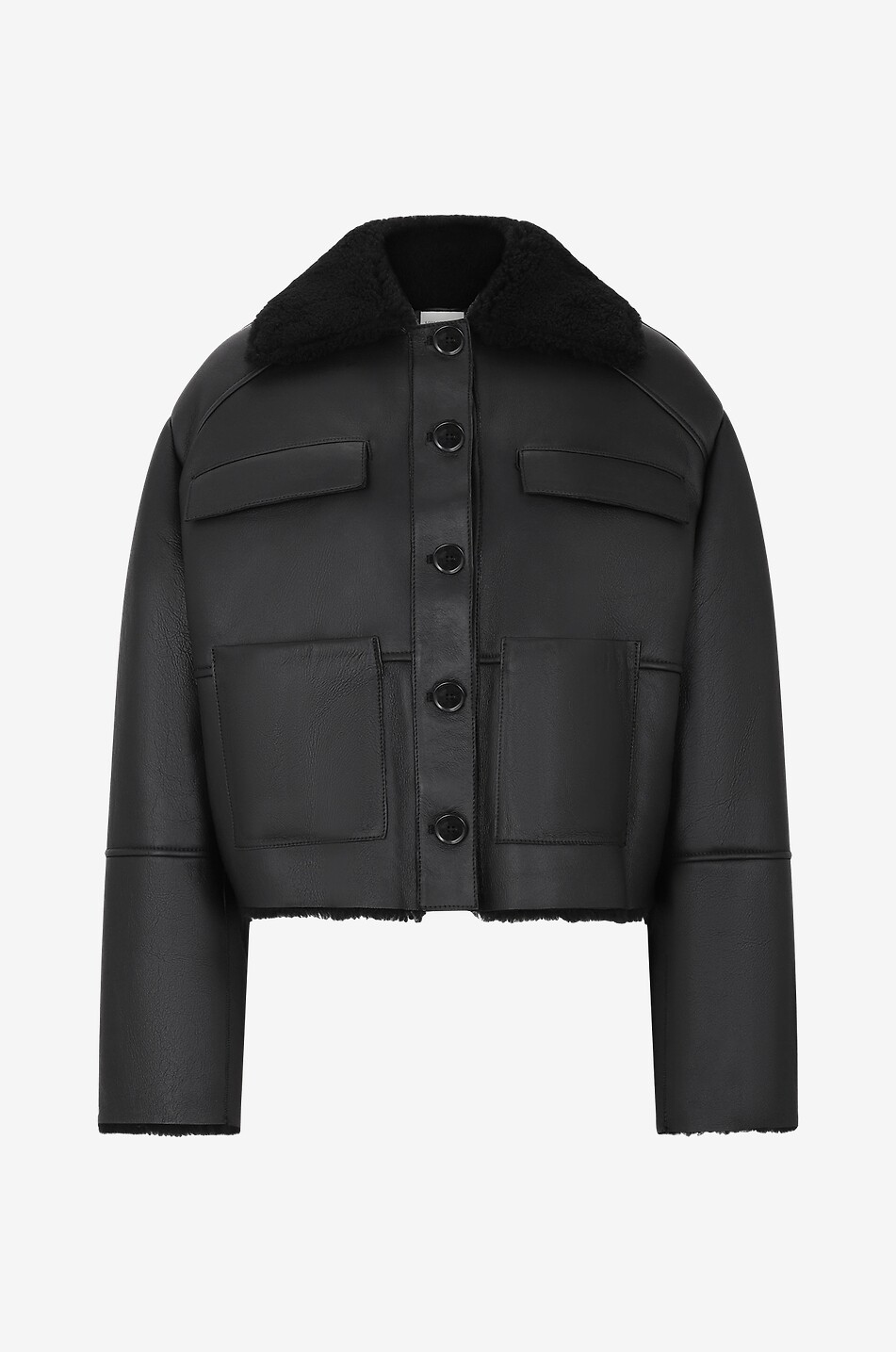 Kurze Boxy-Shearlingjacke Bugur