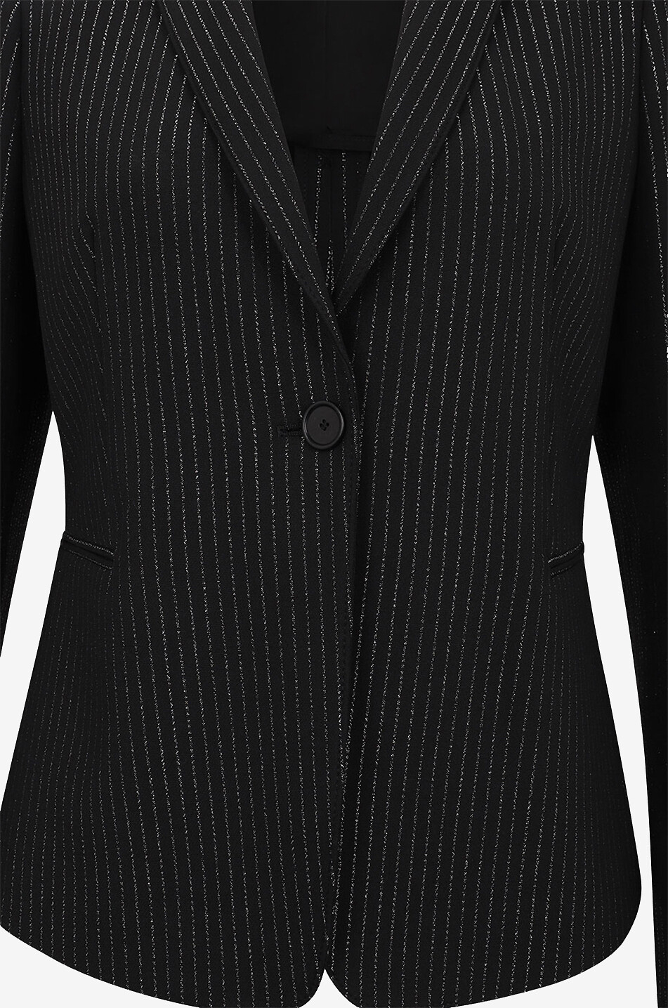 Blazer à boutonnage simple et rayures scintillantes