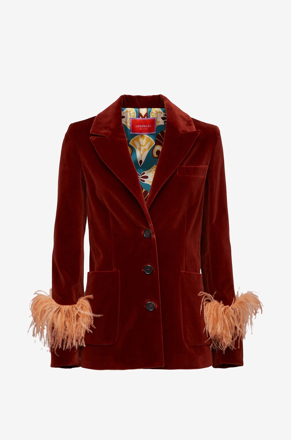 Samtblazer mit Federn Keaton