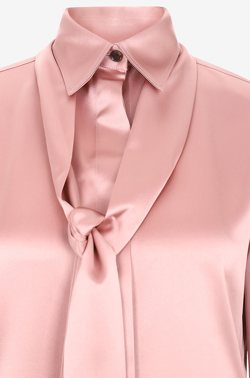 KITON Satinbluse mit Schluppe Damen HELLBRAUN 3