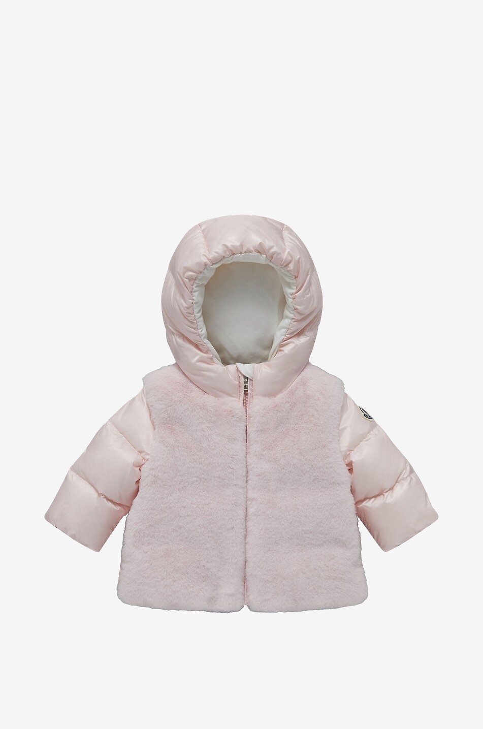 Natas nylon and plush baby down jacket