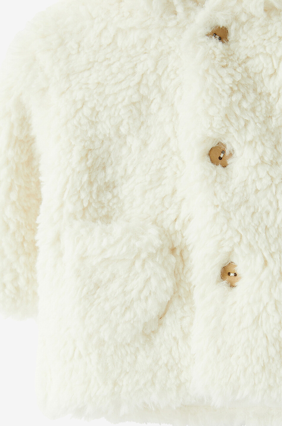 TEDDY & MINOU Mantel für Babys aus Plüsch Baby WEISS 3