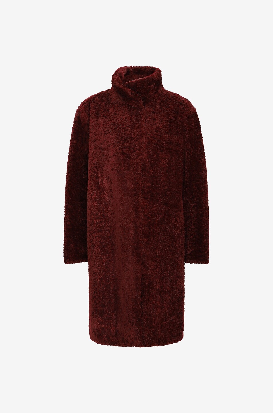 Halblanger Mantel aus Kunstpelz