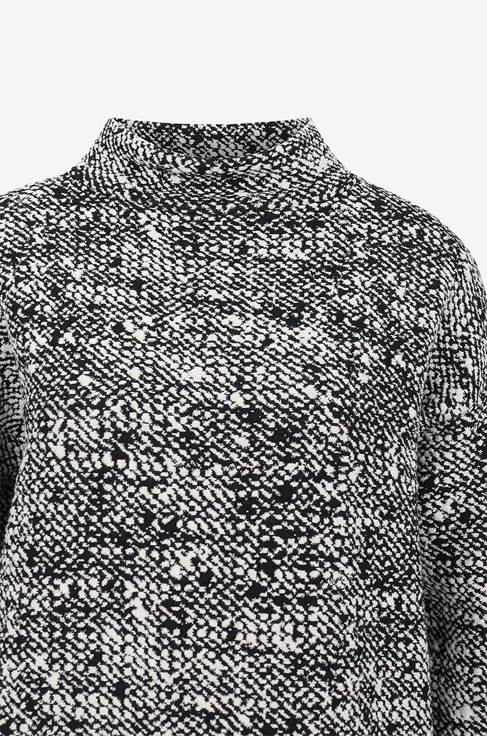 Robe courte en maille de jaquard effet tweed