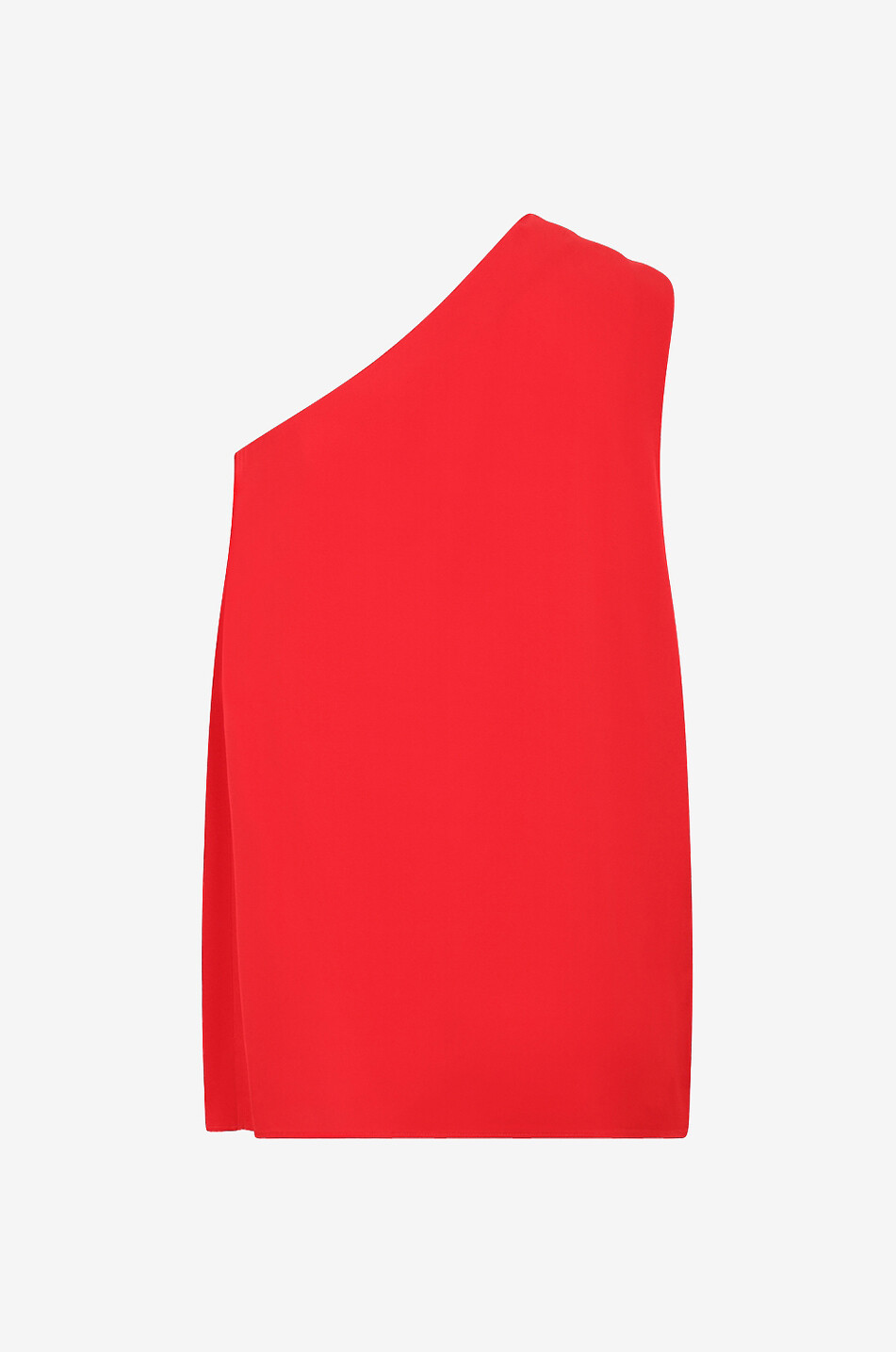 Asymmetrisches Crêpe-Top mit Halstuchkragen