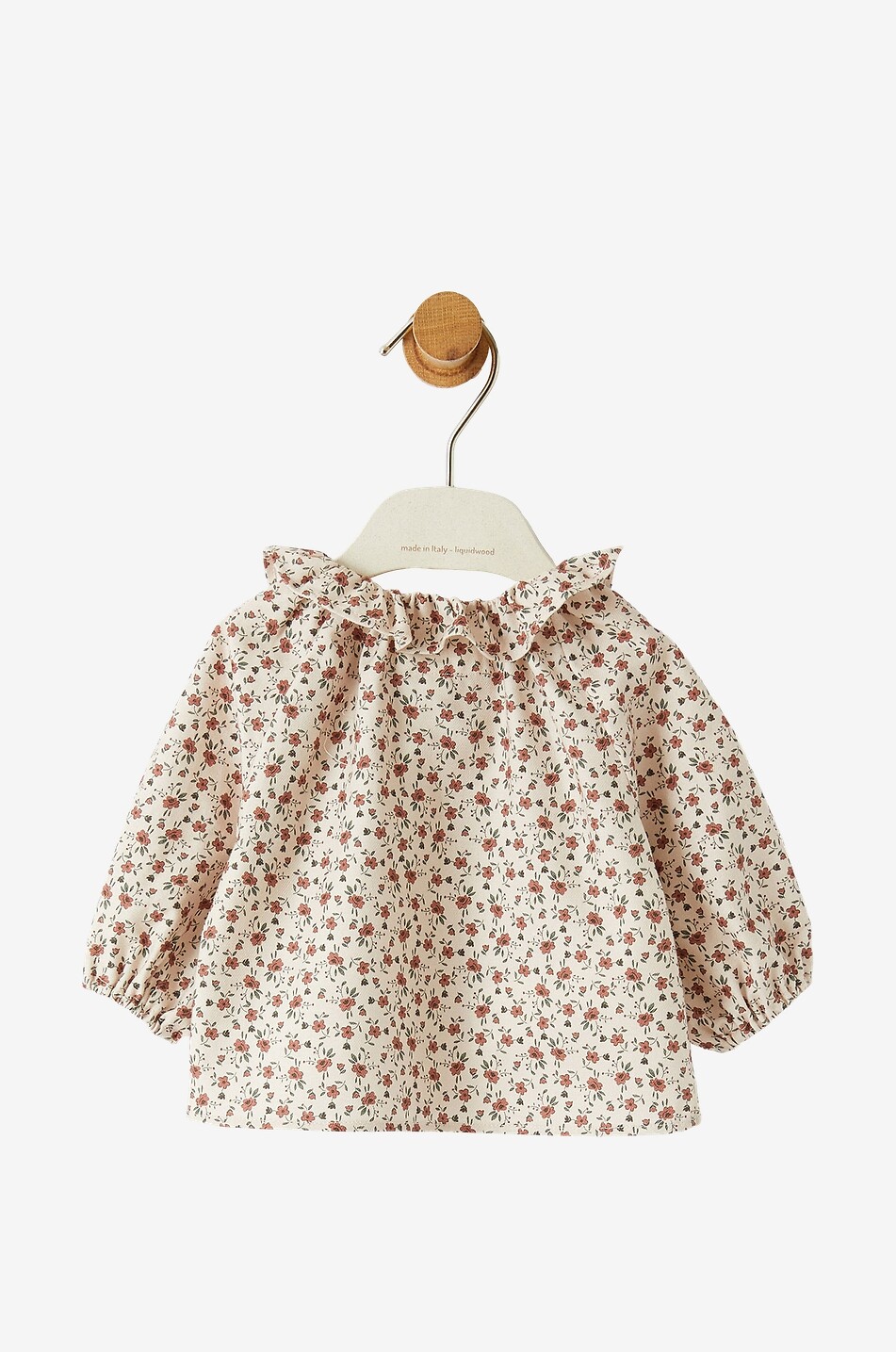 TEDDY & MINOU Geblümte Babybluse aus Biobaumwolle Baby ROSA 2