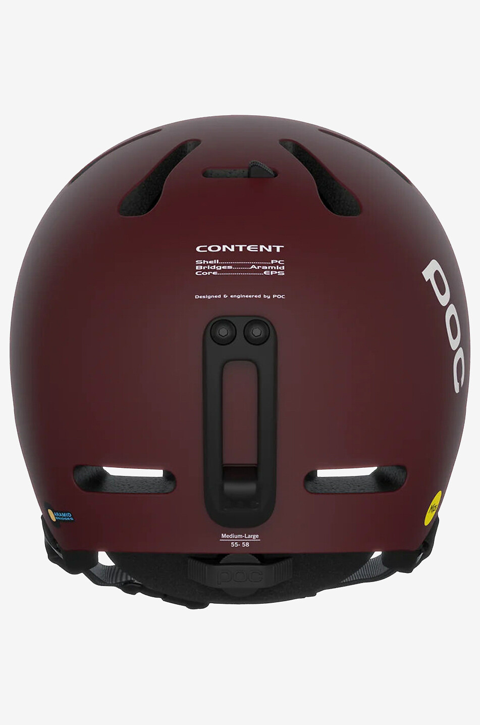 POC Skihelm Fornix SPIN Herren DUNKELROT 4