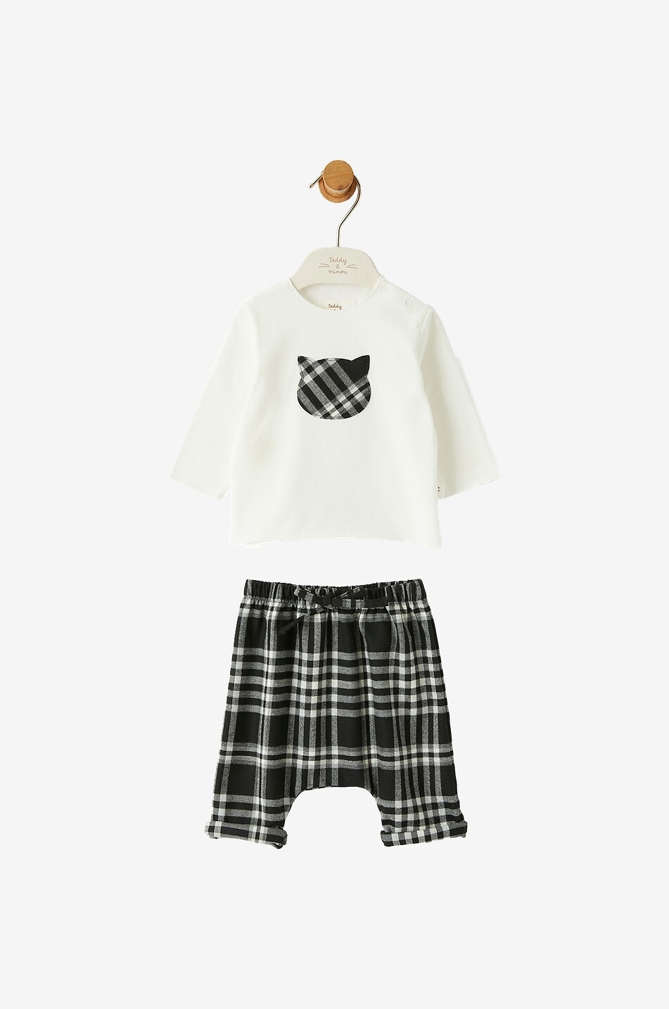 Baby set checked trousers and T-shirt