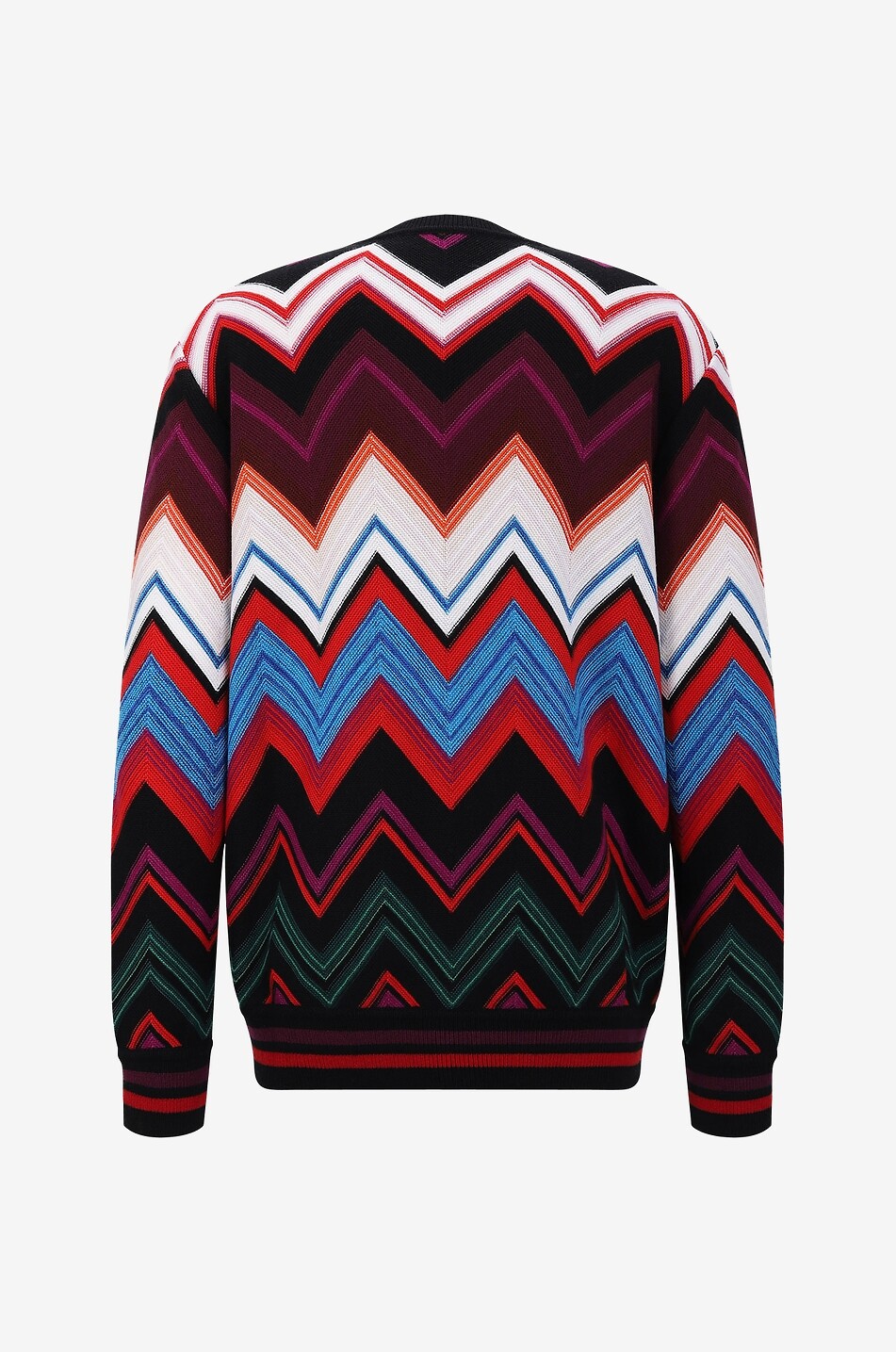 Fischgrätenjacquard-Cardigan mit V-Ausschnitt