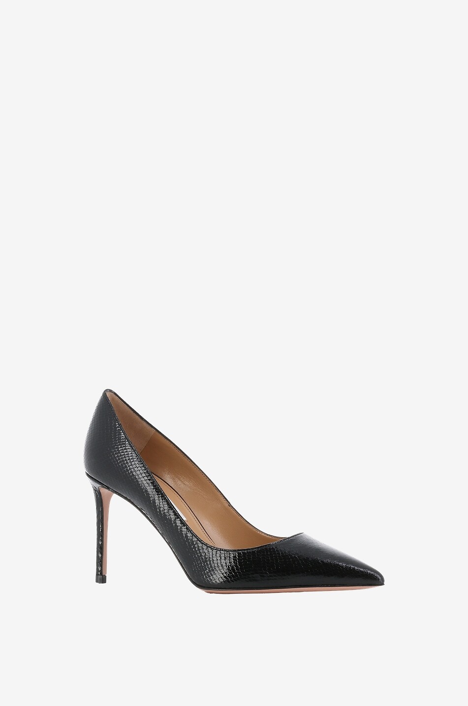 Purist 85 pointy toe snakeskin pumps