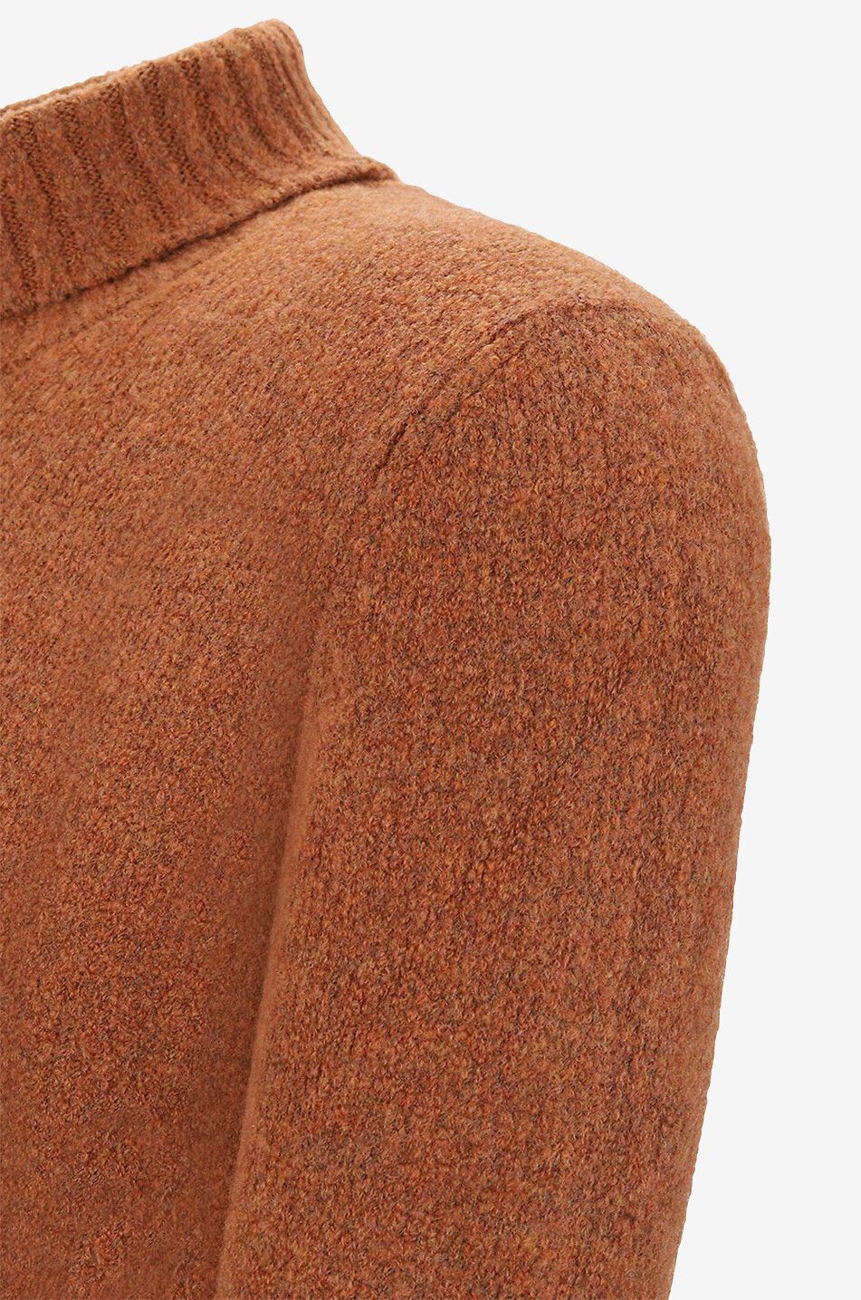 GRAN SASSO Turtleneck bouclé knit jumper Men MEDIUM ORANGE 3