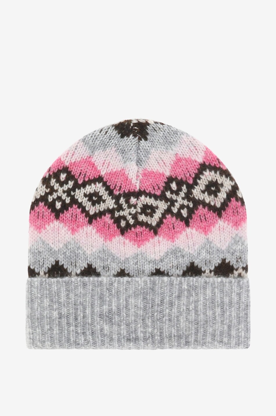 Chunky jacquard knit beanie