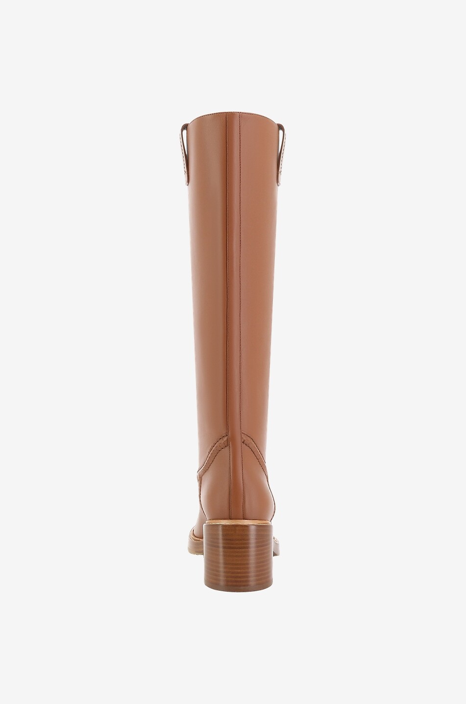 CHLOE Bottes en cuir lisse à talon carré Mallo 60 Femme MARRON 5