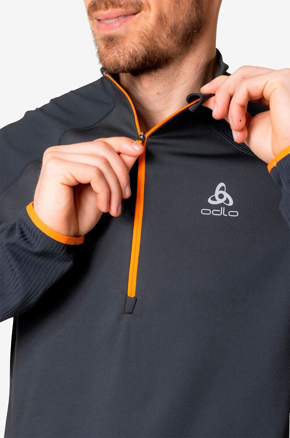 ODLO Haut de running à manches longues et col zippé Zeroweight Femme BLEU FONCE 2