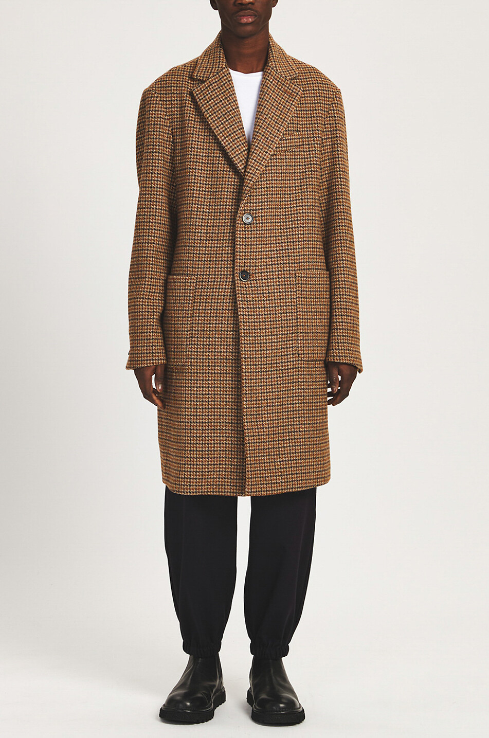 Dreiviertelmantel mit Hahnentrittmotiv Baron