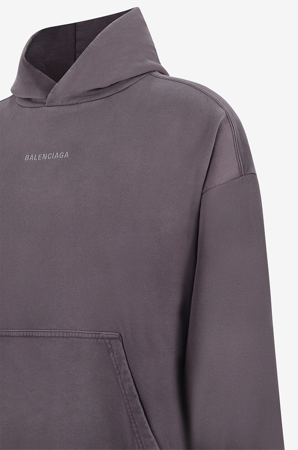 BALENCIAGA Sweat-shirt délavé à capuche Balenciaga Back Medium Fit Homme VIOLET CLAIR 3