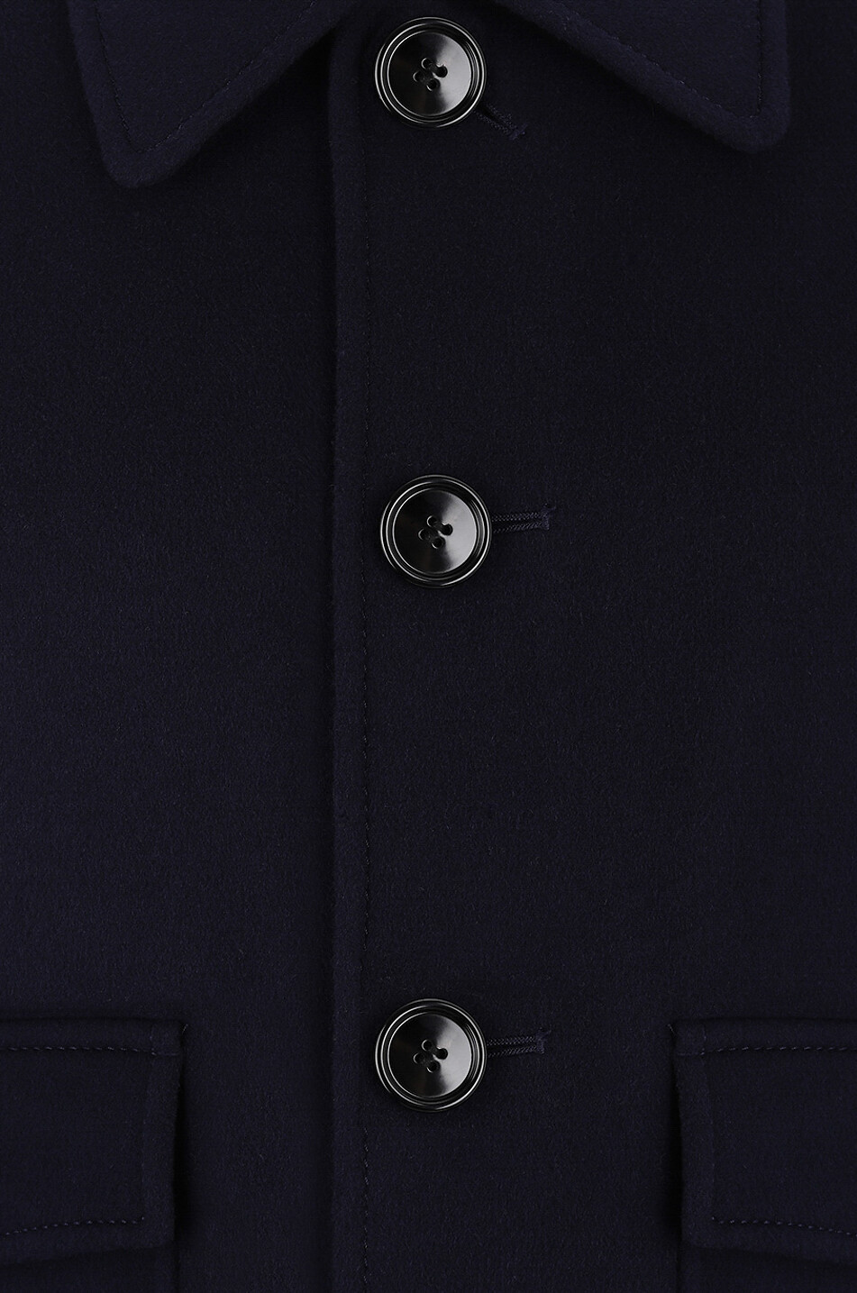 Wool and cashmere blend double-face boxy shirt jacket