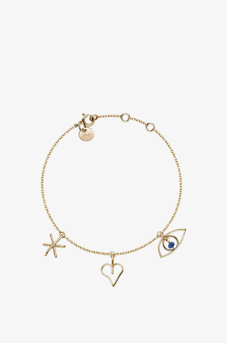 Bracelet charms en métal doré Signature Cocteau