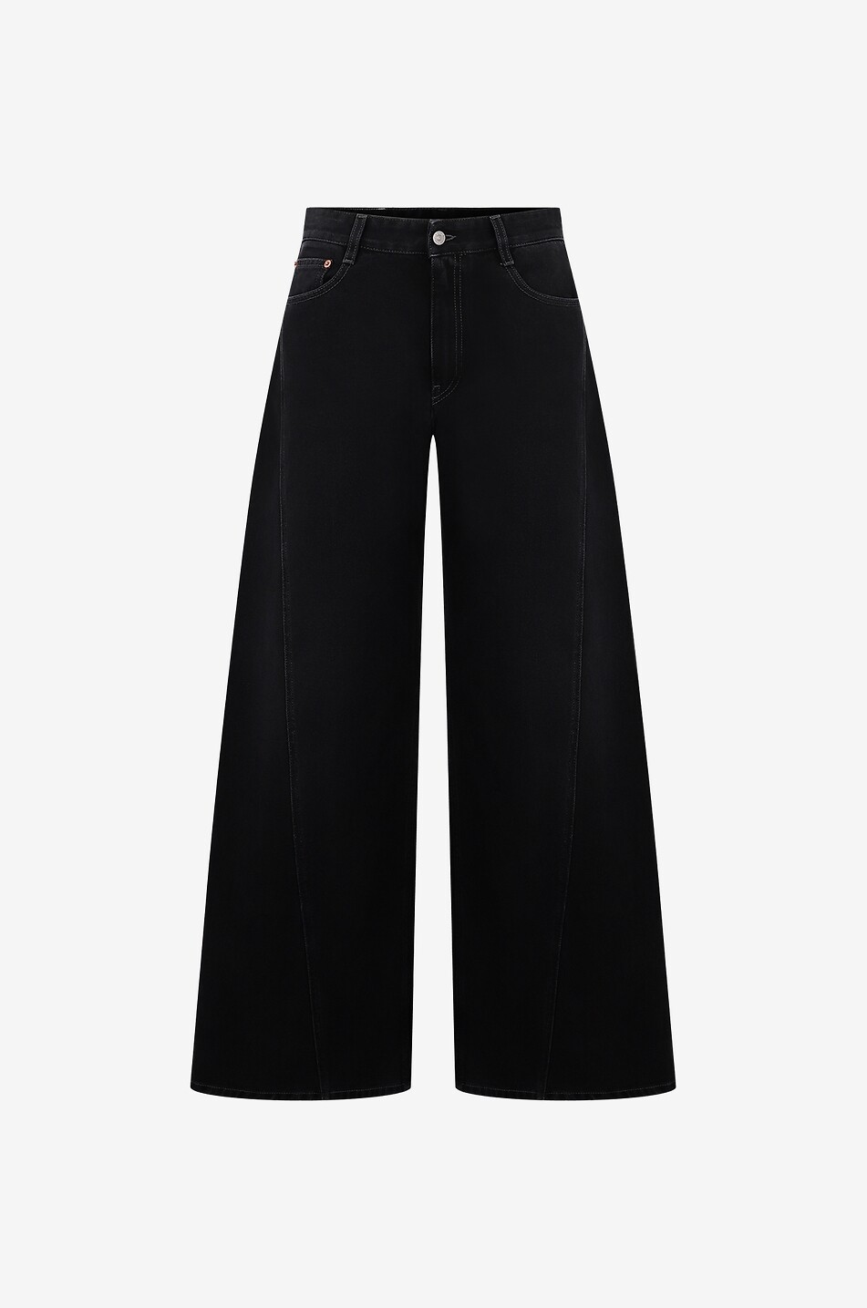 Jeans mit weitem Bein aus Baumwolle