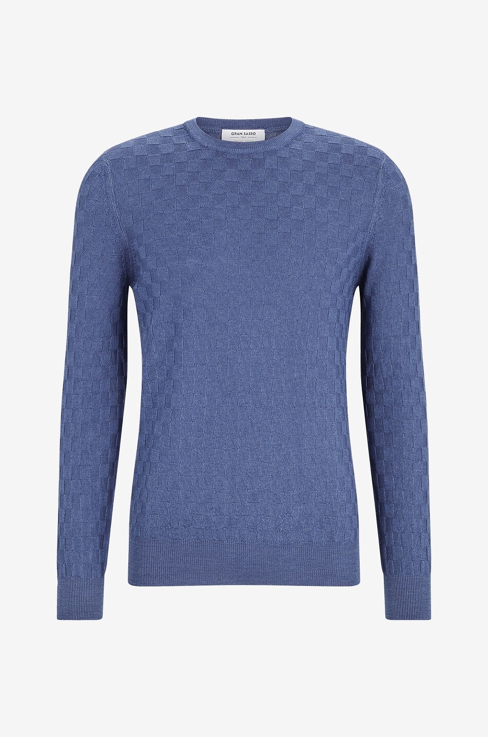 Fine checkerboard fine wool jumper