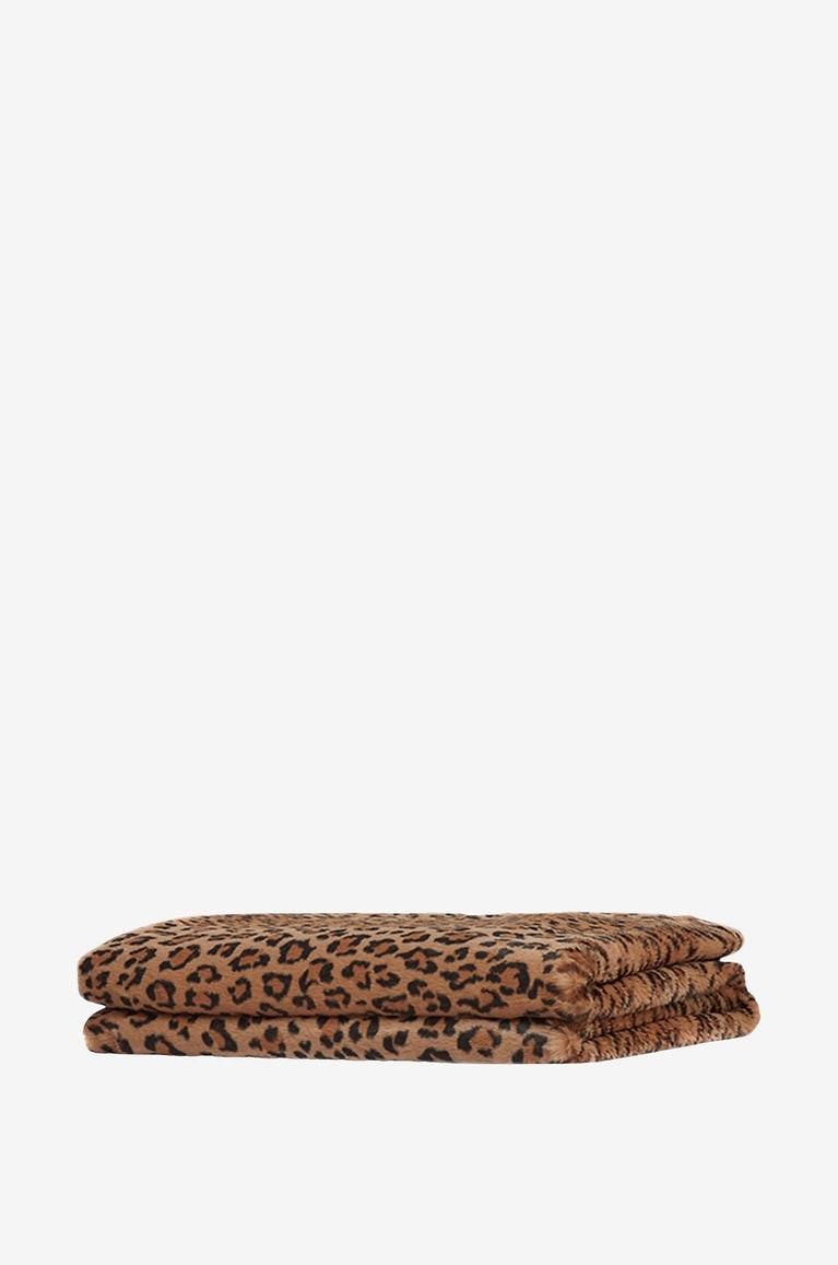 APPARIS Jumbo Brady leopard printed plush plaid Home MEDIUM BROWN 1