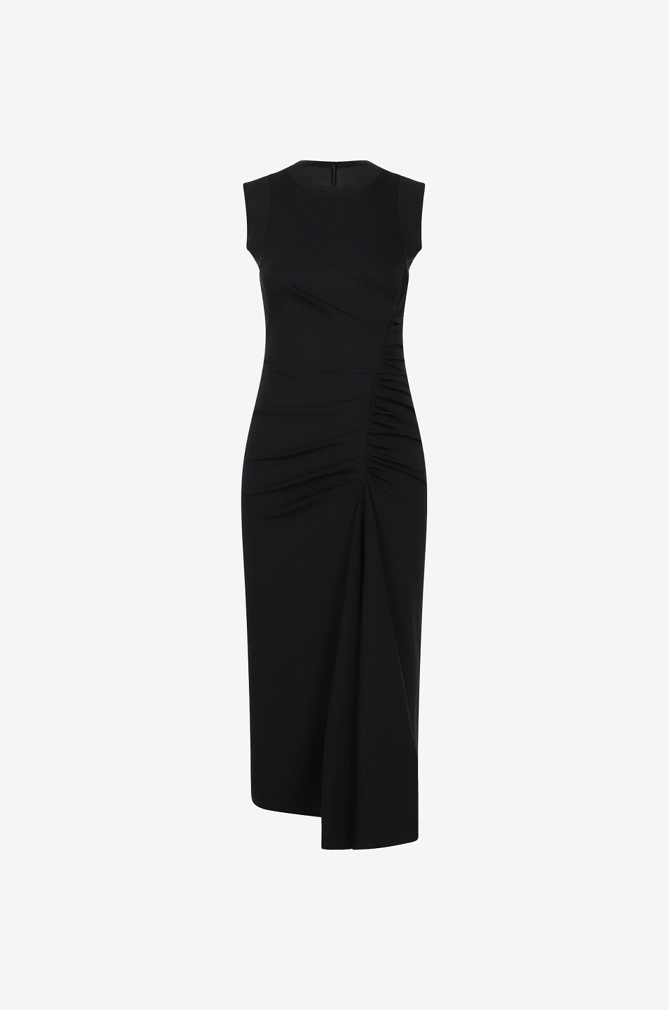 Asymmetrisches ärmelloses Midikleid