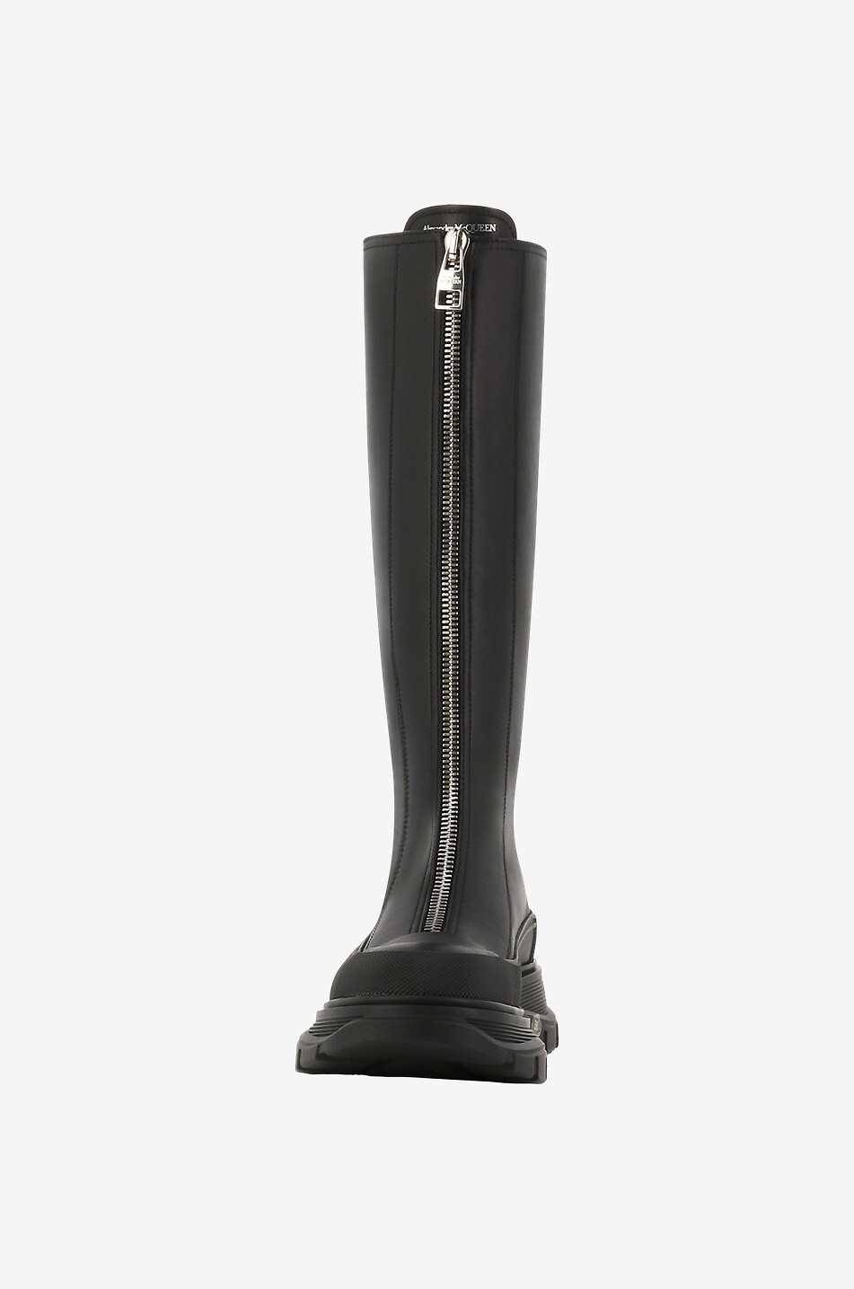 ALEXANDER McQUEEN Flache Stiefel mit Front-Reissverschluss Tread Slick 45 Damen SCHWARZ 2