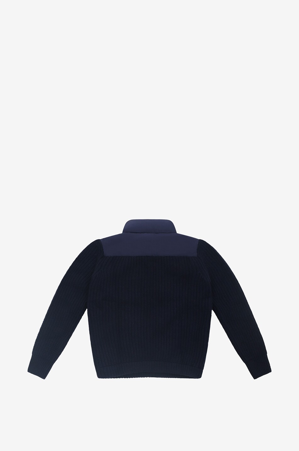 MONCLER Cardigan zippé enfant à empiècements en duvet Fille BLEU FONCE 2