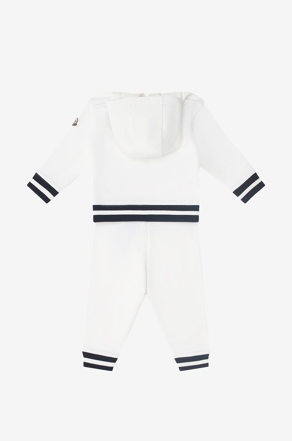 MONCLER Terry patch adorned baby jogging suit Baby WHITE 2
