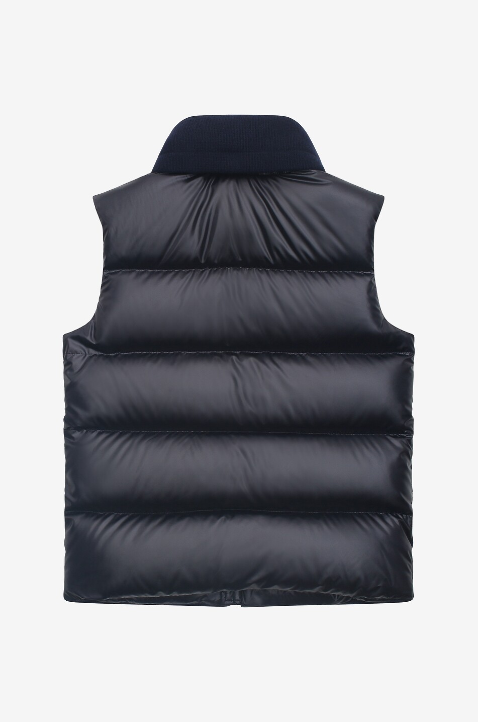 MONCLER Hariqui quilted boy's vest in knit Girl DARK BLUE 2