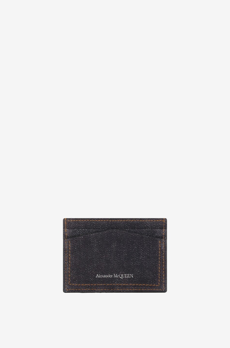 Petit porte-cartes en denim Skull
