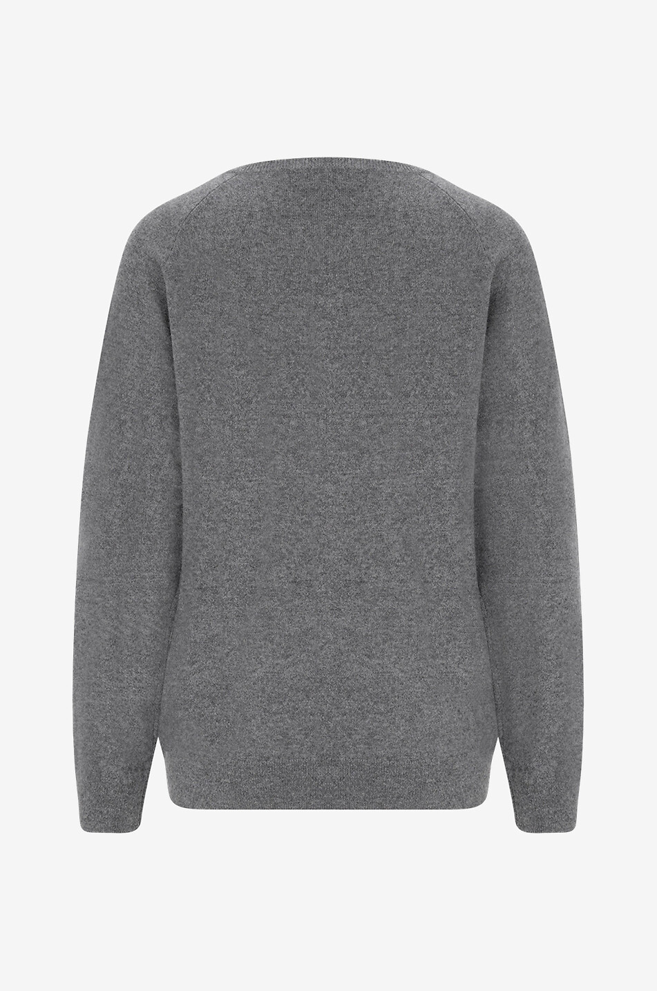 BONGENIE Pull col rond en cachemire Femme GRIS FONCÉ 2