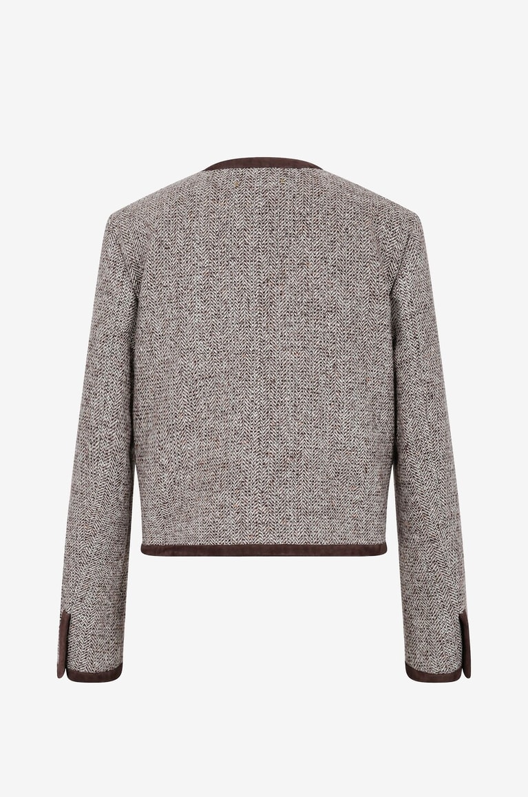 GOLDEN GOOSE Veste tailleur à chevrons Iole Femme MARRON 2