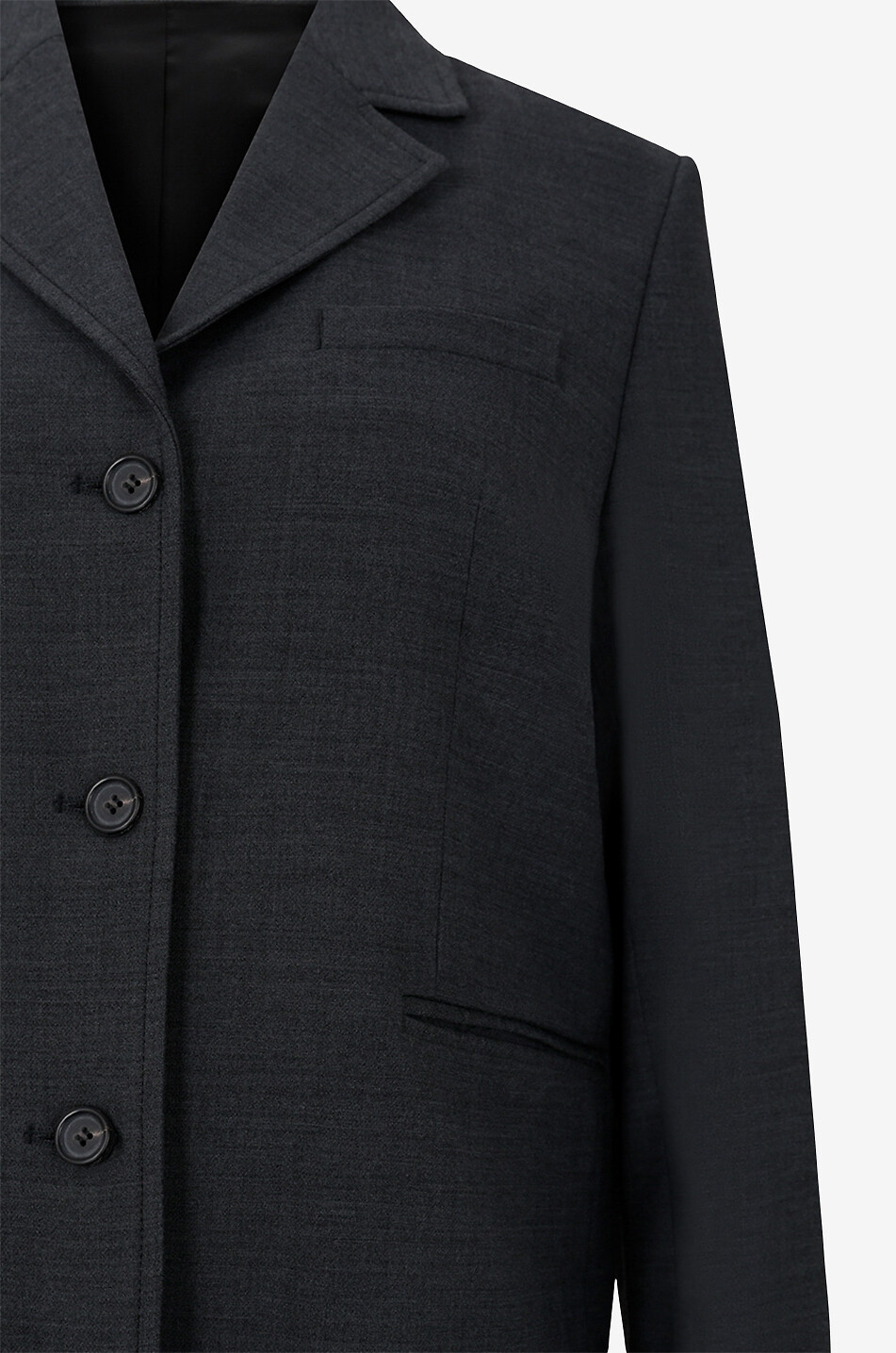 TOTEME Petite Crepe Suite single-breasted blazer Women GREY 3