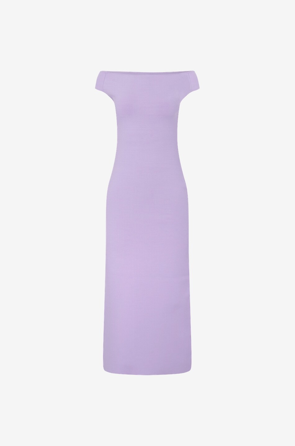 GALVAN LONDON Robe midi épaules dénudées en maille Aphrodite Femme VIOLET 1