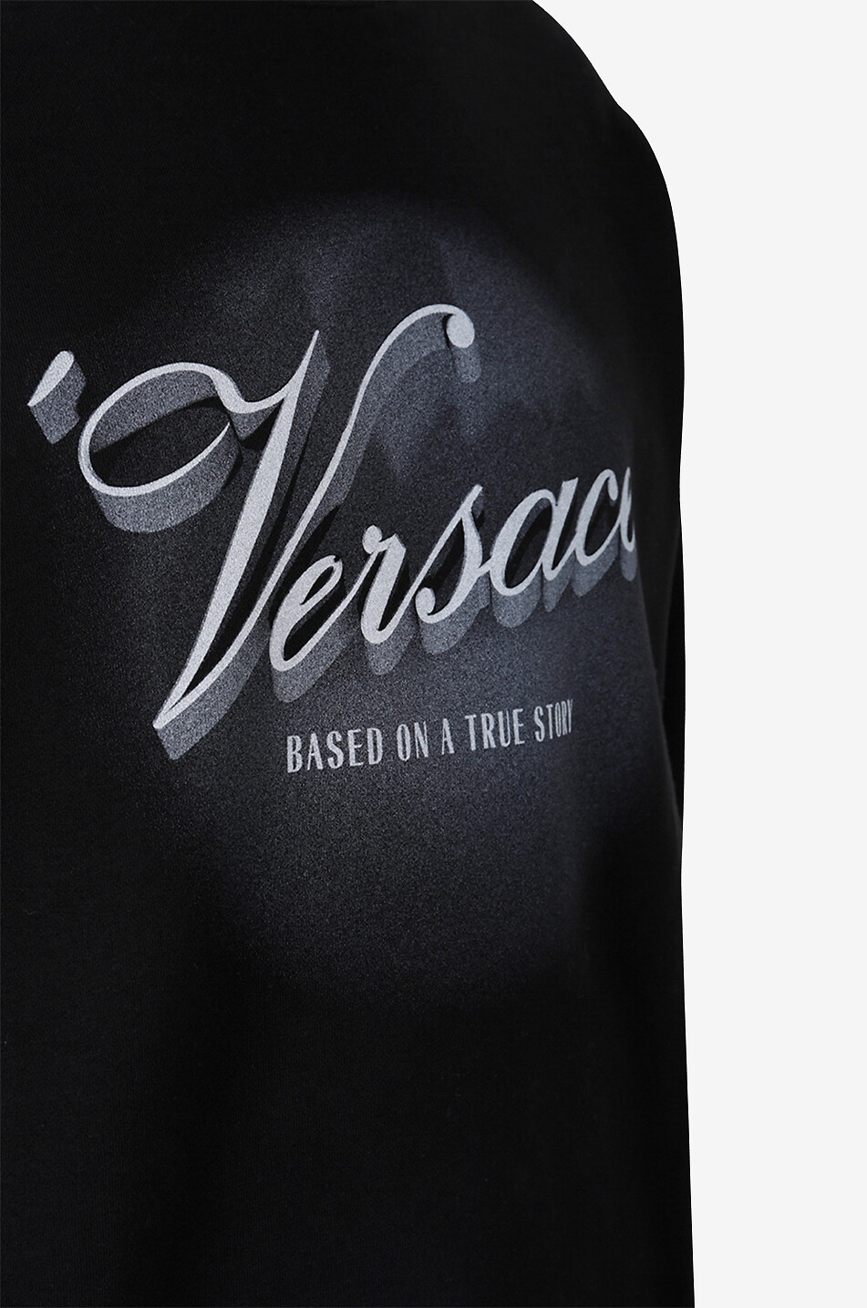 VERSACE Sweat-shirt à col rond imprimé VERSACE Film Titles Homme NOIR 3