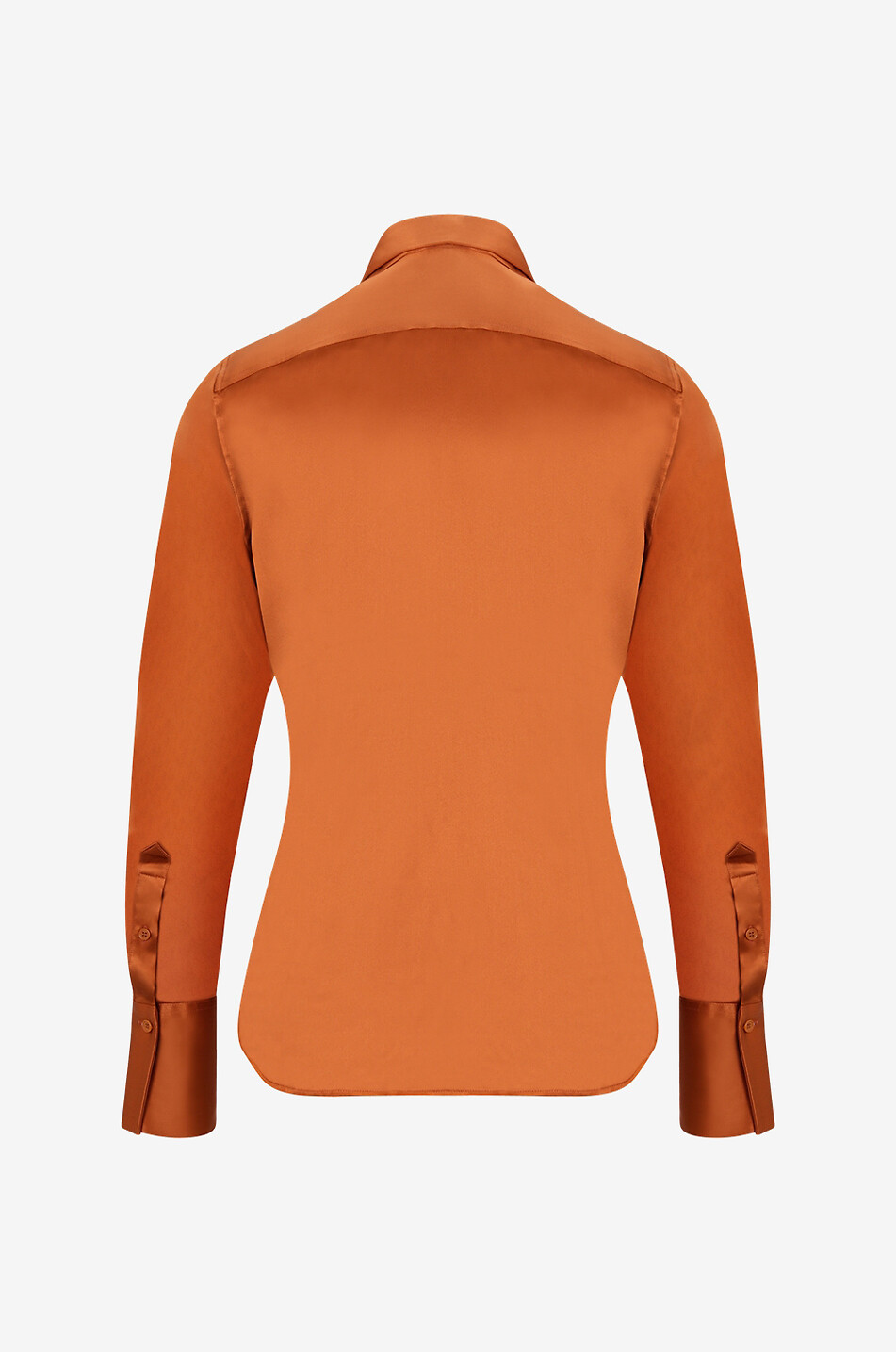 Chemise à manches longues en satin de soie
