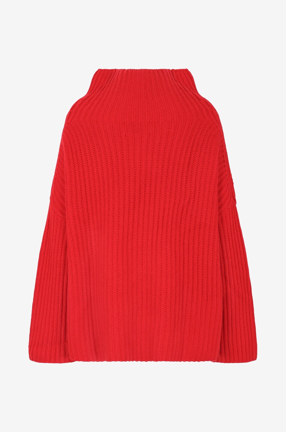 KUJTEN Pull à col montant en cachemire Lina Femme ROUGE 2