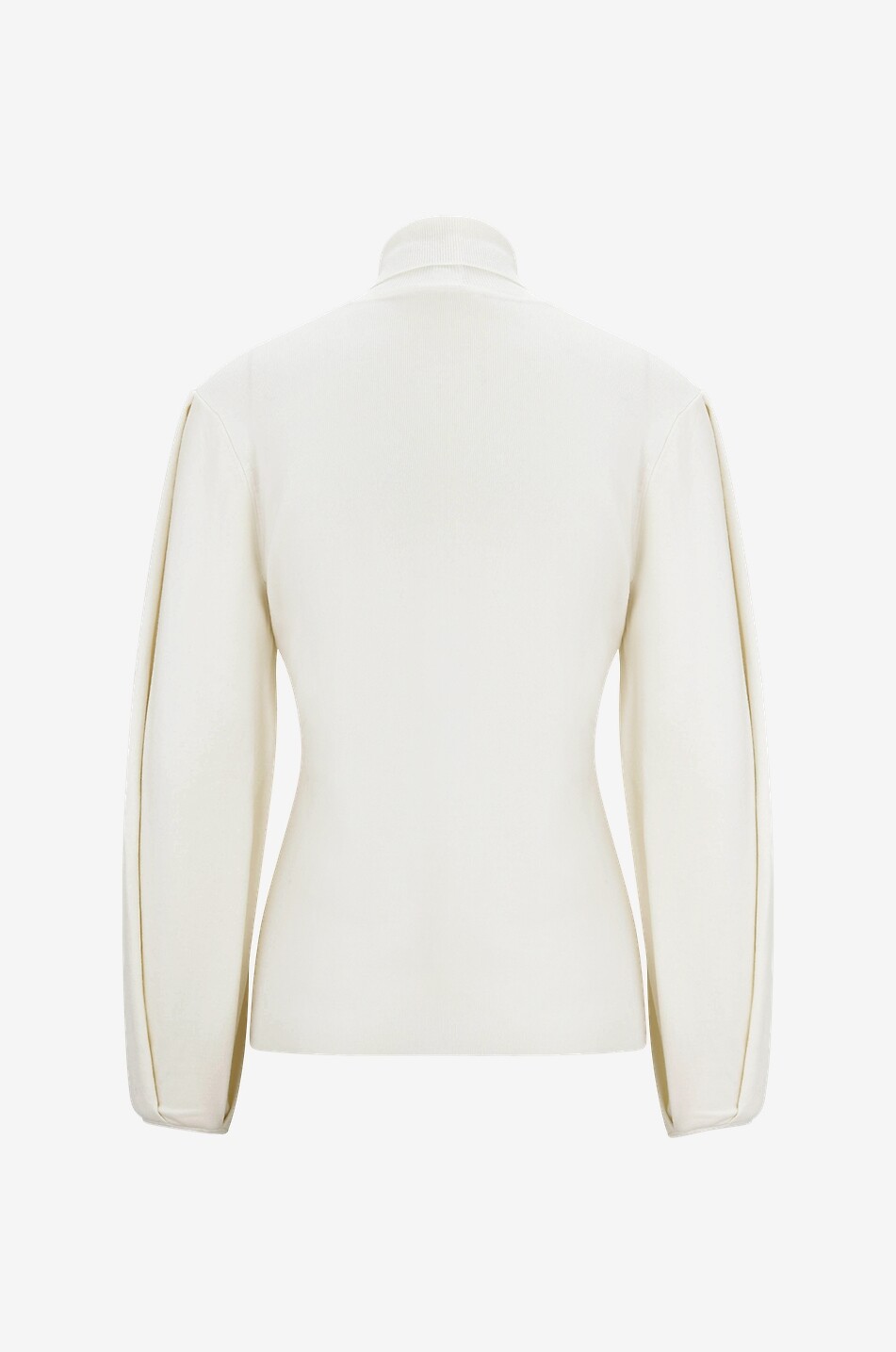 CHLOE Feiner Rollkragenpullover mit Puffärmeln Nugget Damen WEISS 2