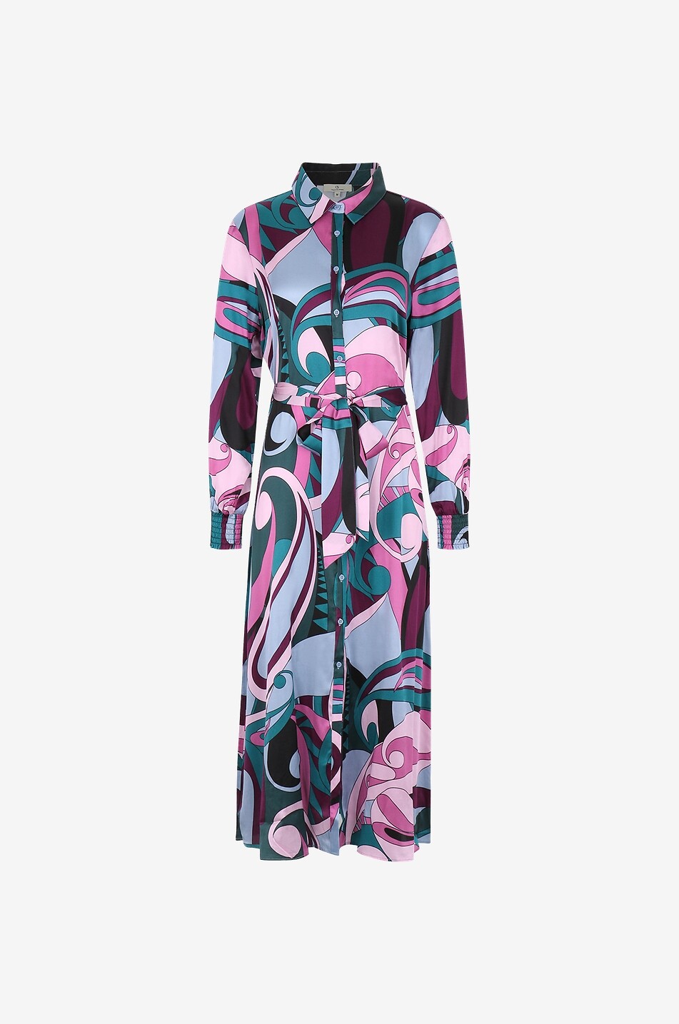 Robe chemise en soie à motif Rosalie
