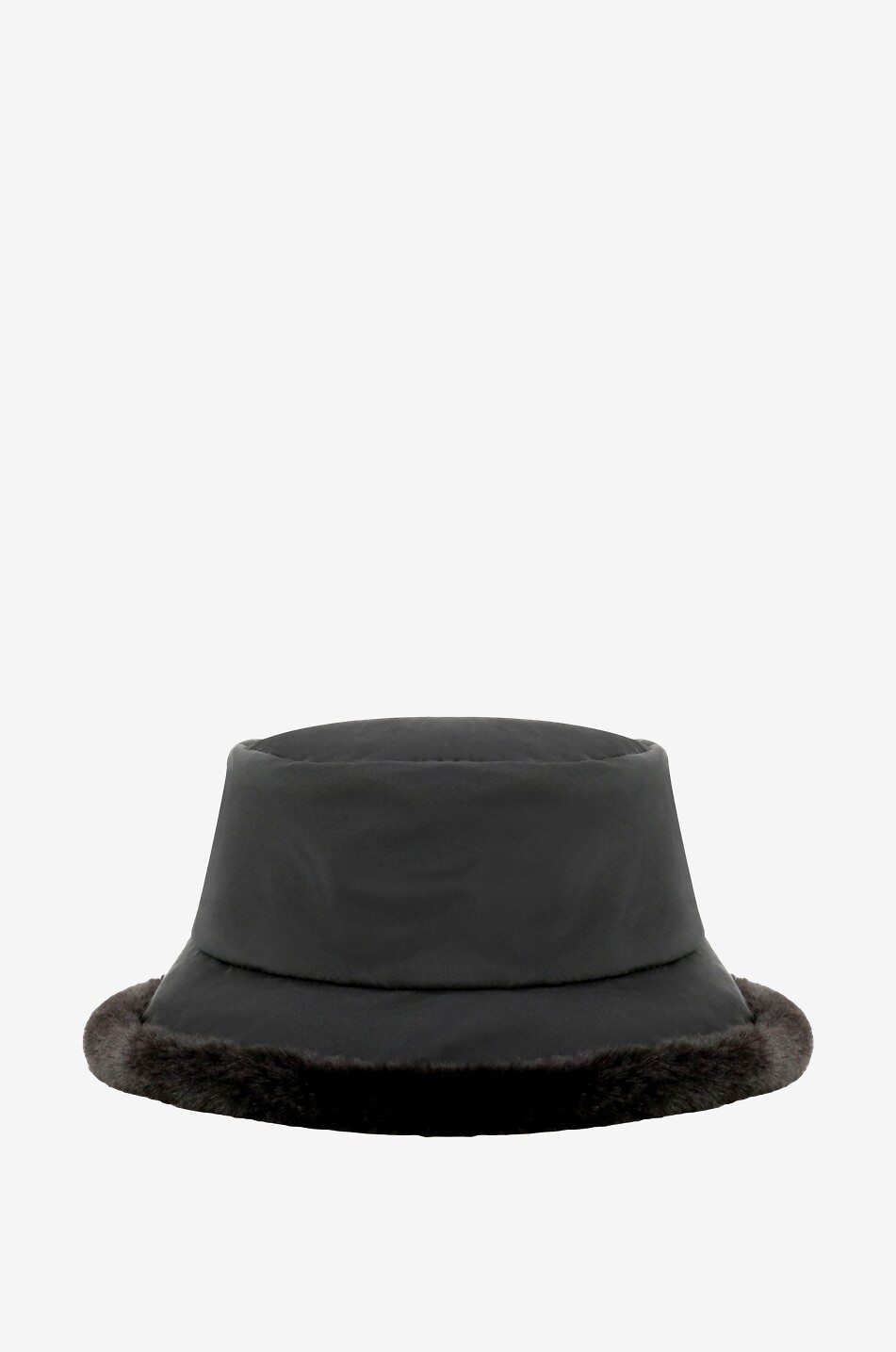 GREVI Chapeau cloche en nylon et peluche Femme NOIR 1