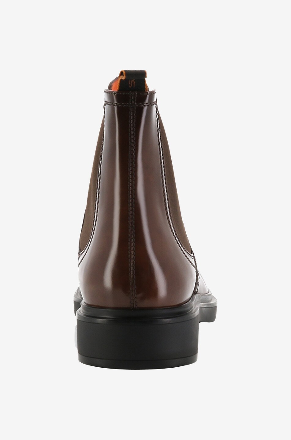 SANTONI Bottines chelsea en cuir verni à bout fleuri Homme MARRON MOYEN 4