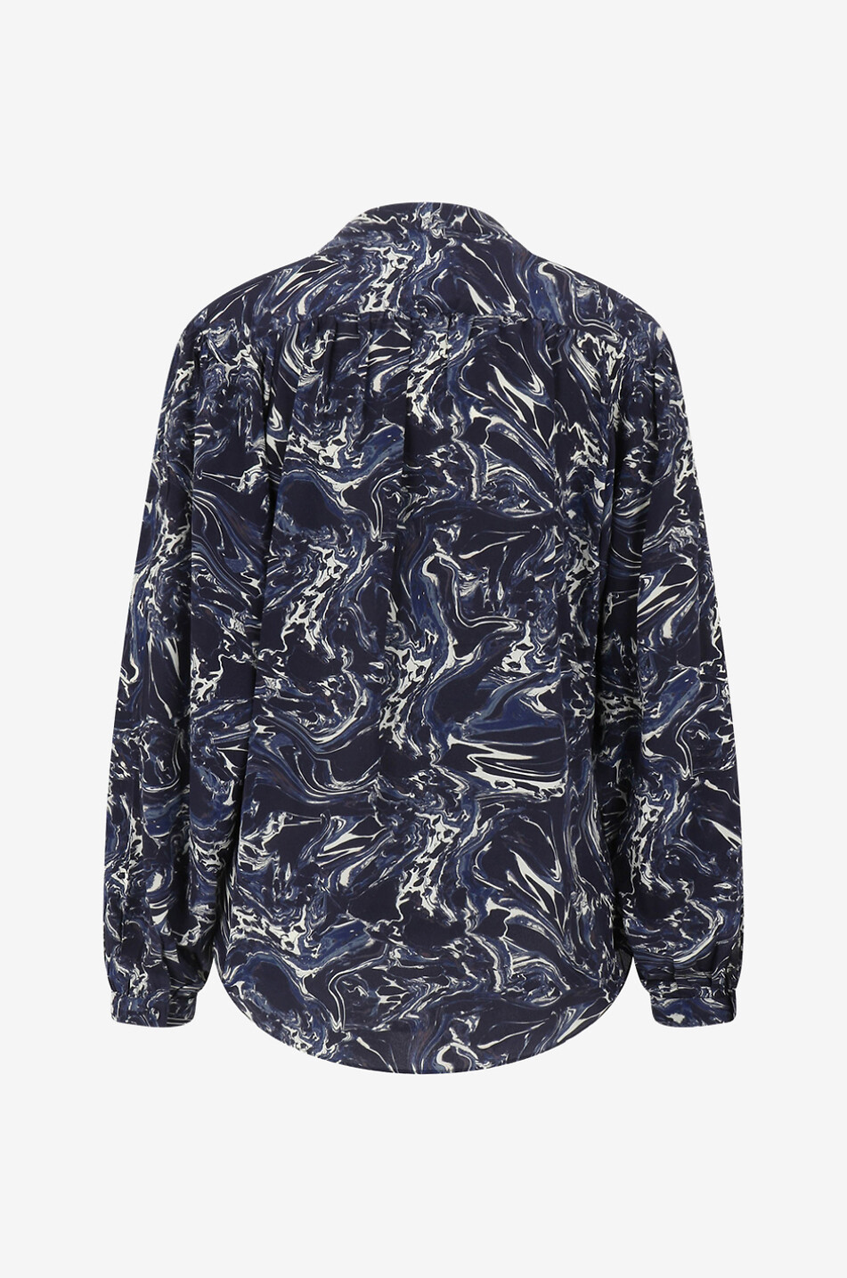 ISABEL MARANT Tiphaine marbled shirt with asymmetric buttoning Women DARK BLUE 2
