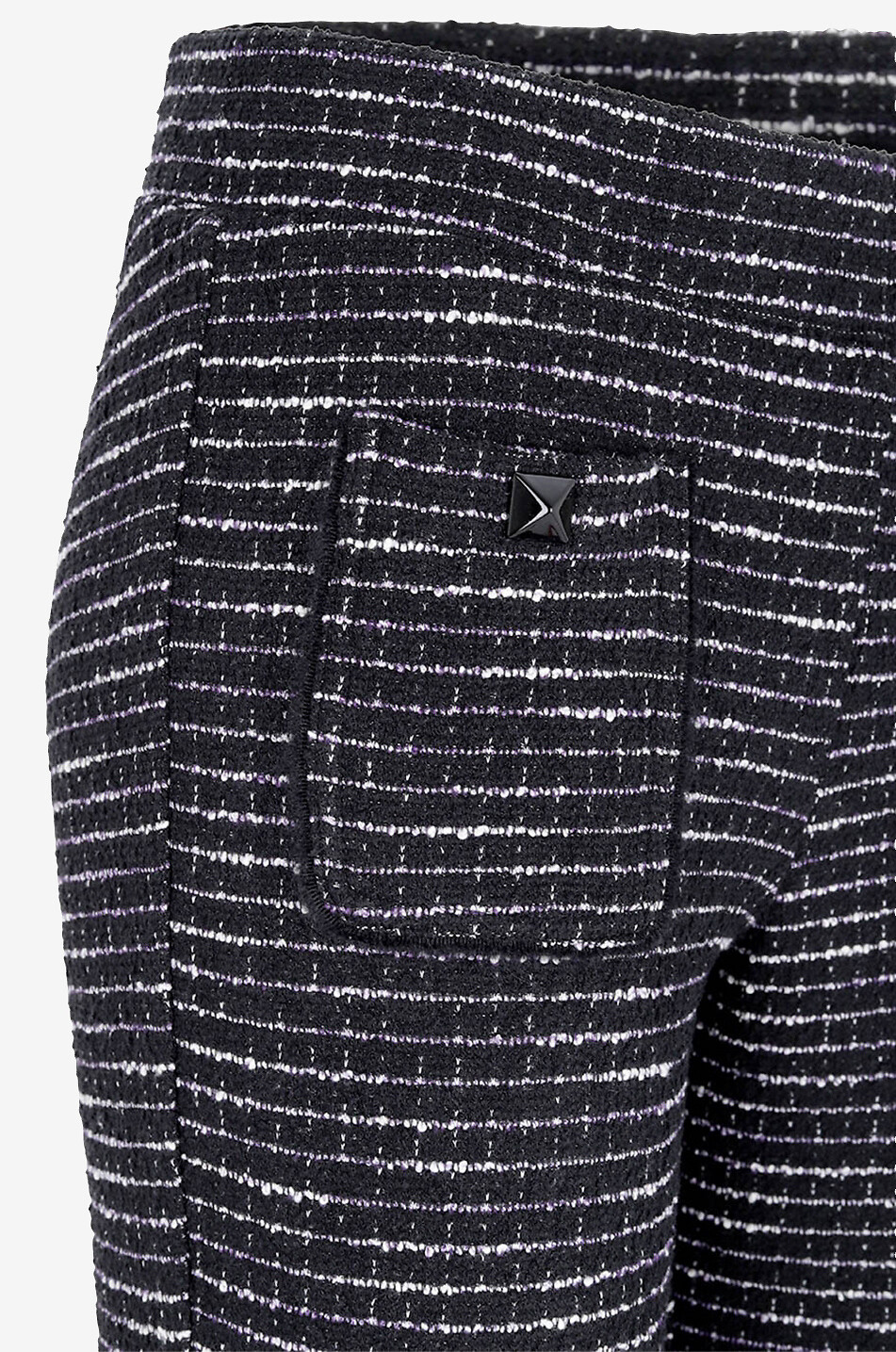 Ausgestellte Strick-Hose in Tweed-Optik Francis